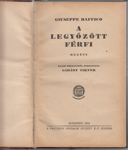 Giuseppe Baffico - A legyztt frfi