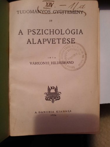 Vrkonyi Hilderbrand - A pszicholgia alapvetse