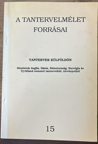 Horánszky Nándor - Tantervek külföldön