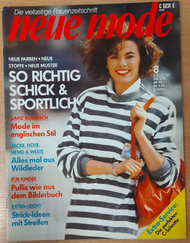 Die vielseitige Frauenzeitschrift - Neue Mode August 1987