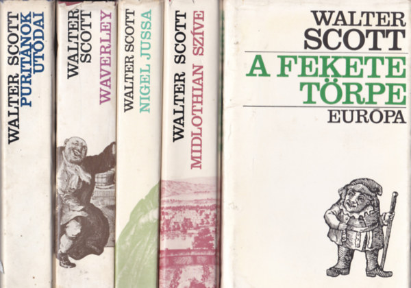 Walter Scott knyvcsomag:A fekete trpe + Midlothian szve + Nigel jussa + Wawerley + Puritnok utdai