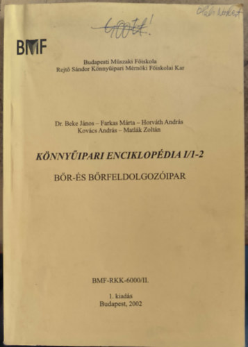 K�nny�ipari enciklop�dia I/1-2 - B�r- �s b�rfeldolgoz�ipar
