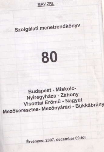 Szolg�lati menetrendk�nyv 1a-c. - Budapeseti �sszek�t� vonalak