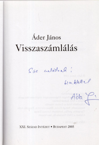 der Jnos - Visszaszmlls (Dediklt)