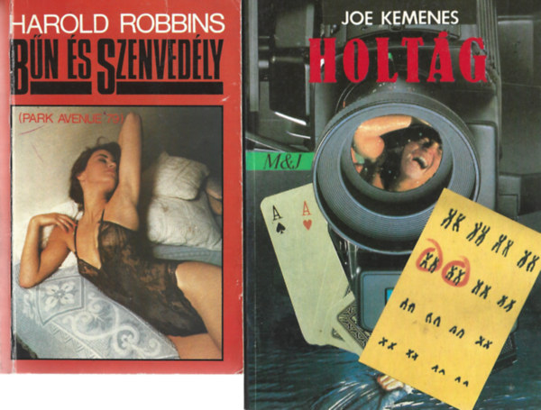 2 db knyv, Herold Robbins: Bn s szenvedly, Joe Kemenes: Holtg