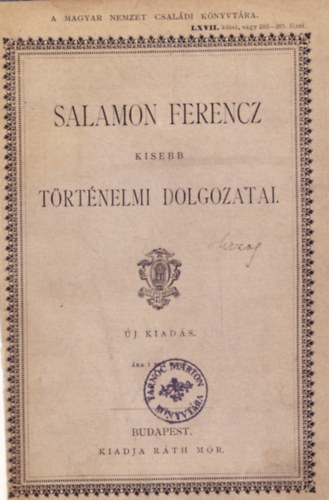 Salamon Ferencz - Salamon Ferencz kisebb trtnelmi dolgozatai