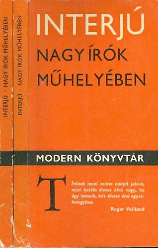 Kulin Katalin  (szerk.) - Interj Nagy rk mhelyben (Modern Knyvtr 92-93.)