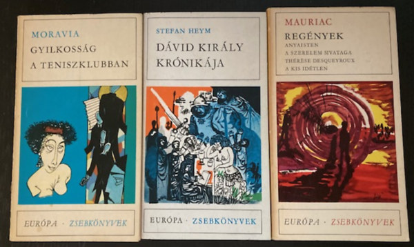 Alberto Moravia, Mauriac Stefan Heym - Európa Zsebkönyvek sorozat (3 kötet )