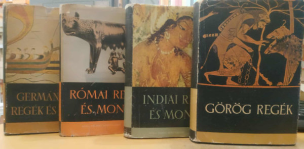 Boronkay Ivn ; Baktay Ervin; Trencsnyi-Waldapfel Imre; Dmtr Tekla (szerk.) - 4 db knyv: Rmai regk s mondk, Germn, kelta regk s mondk, Grg regk, Indiai regk s mondk