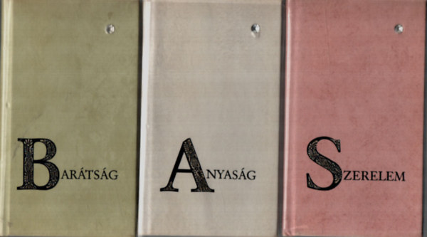 3 db brillins knyvek (Anyasg, szerelem, Bartsg)