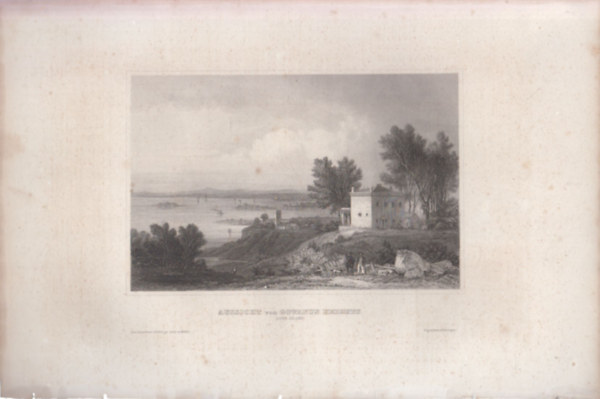 Aussicht von Gowanus Heights (Long-Island) - Guan magaslat látképe (Long Island, Brooklyn) - 18x28 cm lapméretű eredeti acélmetszet - USA, Észak-Amerika