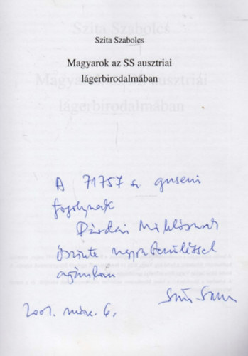 Szita Szabolcs - Magyarok az SS ausztriai lgerbirodalmban
