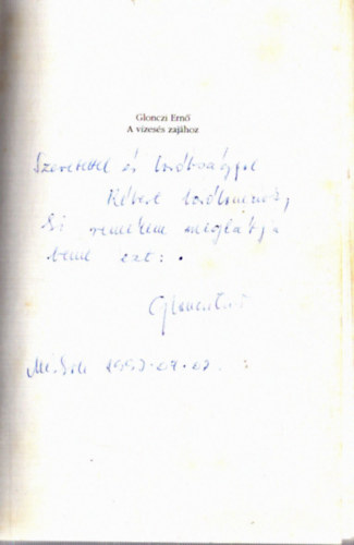 Glonczi Ern� - A v�zes�s zaj�hoz (dedik�lt)