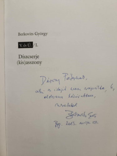 Berkovits Gyrgy - V. s . / I. - Dszcserje (kis)asszony