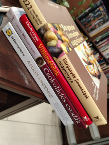 Heike Knophius �s Dr. Renate Mangold Csaba Emese  Mautner Zs�fi �s Sz�ll Tam�s Heike Knophius �s Dr. Renate Mangold (szerk.) Lee Faber (vagy Kov�cs M�ria) - K�NYVMENT� AJ�NLAT, 4 DB. Gasztron�mia. Burgony�s finoms�gok nagyk�nyve, Vill�m�telek, Csokol�d�s csod�k, A f�z�s mindenki�, 222 �nycsikland� krumpli�tel