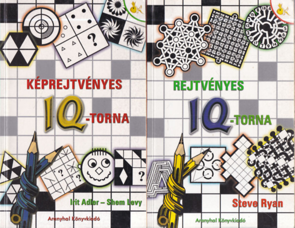 Shem Levy, Steve Ryan Irit Adler - 2 db. rejtv�nyk�nyv (K�preg�nyes IQ-torna + Rejtv�nyes IQ-torna)