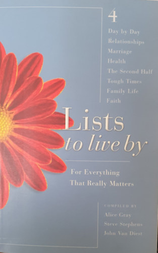 Lists to live by - For Everything That really Matters