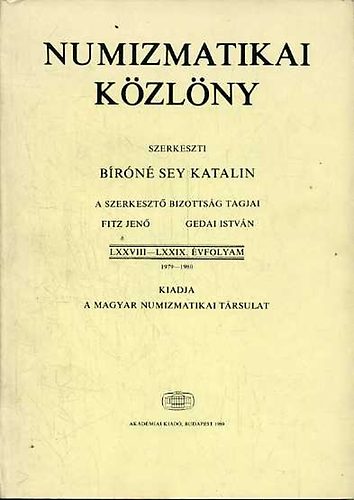 Brn Sey Katalin - Numizmatikai kzlny 1979-1980