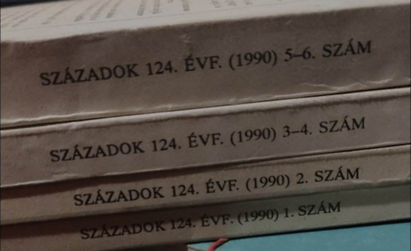 Szzadok 1990/1-6. (A Magyar Trtnelmi Trsulat kzlnye)