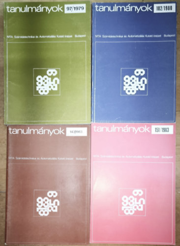 4db kötet a Tanulmányok c. sorozatból (MTA Számítástechnikai és Automatizálási Kutató Intézet) - Tanulmányok 1979/97, 1980/102, 1983/143, 1983/151
