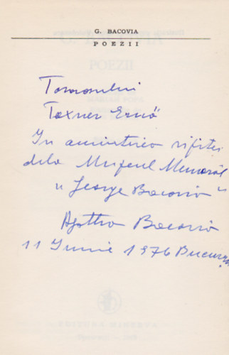 G. Bacovia - Poezii (Dedik�lt)