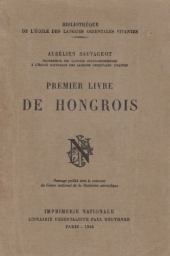 Premier Livre de Hongrois