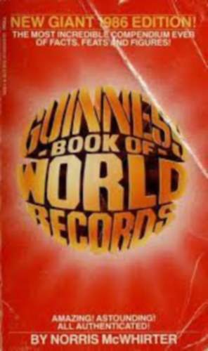 Norris McWhirter - 1986 Guinness book of world records