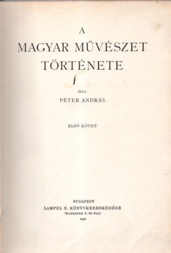 Pter Andrs - A magyar mvszet trtnete