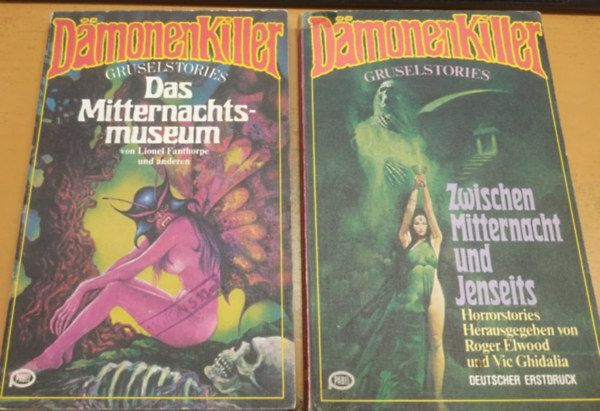 Erich Pabel - 2 db Damonen-Killer Gruselstories: Das Mitternachts-museum (35) + Zwischen Mitternacht und Jenseits (49)