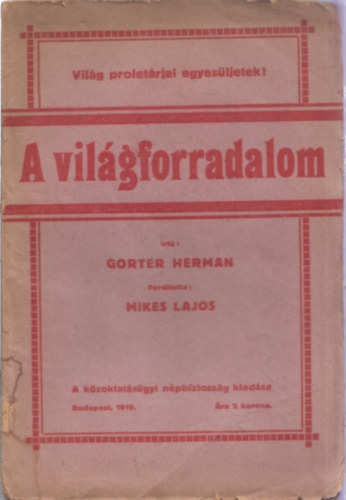 Gorter Herman - A vil�gforradalom