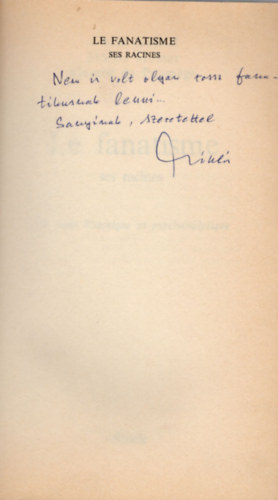 Miklos Molnr, Grard de Puymge Haynal Andr - Le fanatisme -Historie et psychanalyse- dediklt