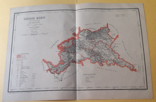 H�tsek Ign�cz - Z�gr�b megye k�zigazgat�si t�rk�pe (1:500000)