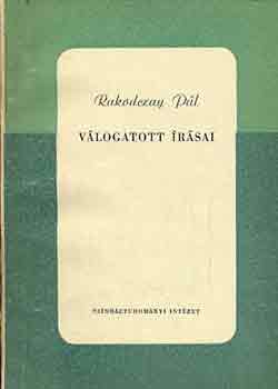 Rakodczay Pál válogatott írásai (Színházi tanulmányok)