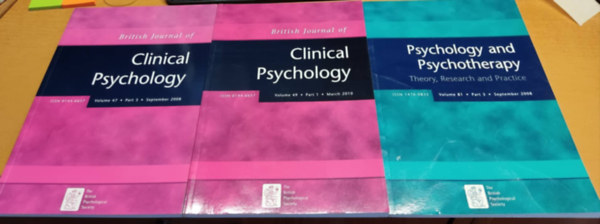 The British Psychological Society - Clinical Psychology Volume 47 Part 3; Clinical Psychology Volume 49 Part 1; Psychology and Psychotherapy Volume 81 Part 3  (3 fzet)