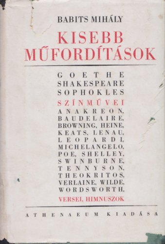 Babits Mihly - Kisebb mfordtsok