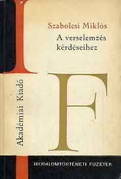 Szabolcsi Mikl�s - A verselemz�s k�rd�seihez