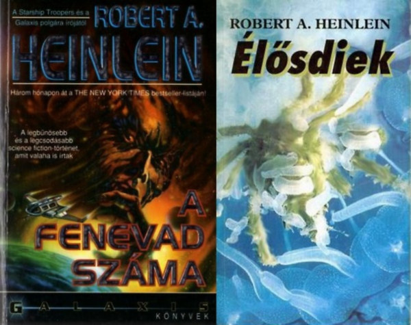 Robert A. Heinlein - 2 db Robert A. Heinlein sci-fi regény: A fenevad száma + Élősdiek