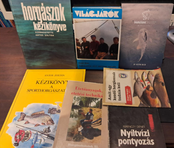 Antos Zoltn, Ferenczy Dnes, Ronald Millar - 7 db horgszattal kapcsolatos KNYVMENT AJNLAT: Tonhalszok kzt Bretagne partjain +Nash Bait +Amit egy kezd horgsznak tudnia kell+ Nyltvzi pontyozs+ Etetanyagok, etetsi technikk+ Horgszok kziknyve+ Kziknyv a sportho