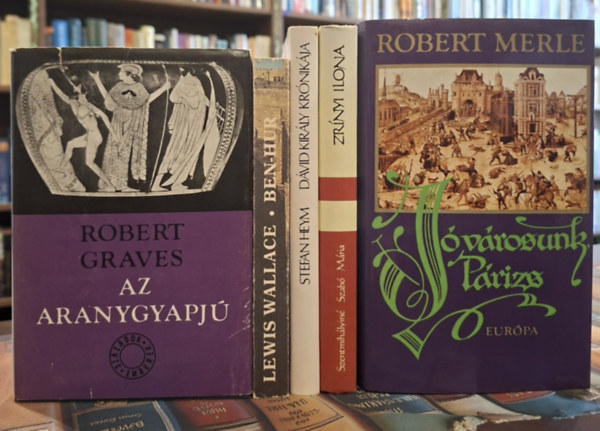 Lewis Wallace, Stefan Heym, Robert Merle, Szentmihályiné Szabó Mária Robert Graves - 5 db történelmi regény, KÖNYVMENTŐ AJÁNLAT: Az aranygyapjú, Ben-Hur, Dávid király krónikája, Jó városunk, Párizs, Zrínyi Ilona