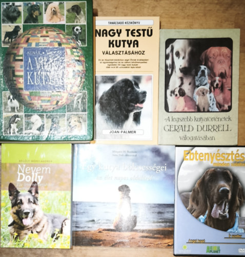 Margaret H. Bonham, Regly-Mrei Andrea Szink-Veress - 5db kutykkal kapcsolatos knyv + ajndk DVD - Sz.-V.-A vilg kutyi, Margaret H. B.-Egy kutya blcsessgei az let napos oldalrl, A legszebb kutyatrtnetek, Tancsad kziknyv nagy test kutya vlasztshoz, Nevem Dolly + Ebt