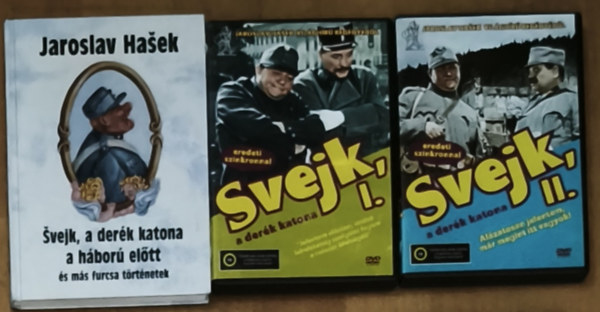 Jaroslav Hasek - Svejk, a derék katona a háború előtt és más furcsa történetek + ajándék DVD-k: Svejk, a derék katona I-II.