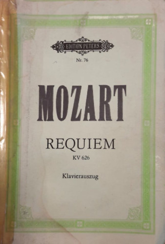W. A. Mozart Requiem KV 626 Kavierauszug von F.Brissler