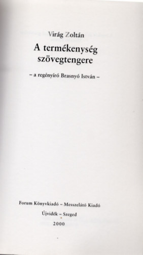 Vir�g Zolt�n - A term�kenys�g sz�vegtengere