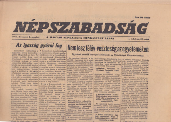 Npszabadsg 1956. december 1.