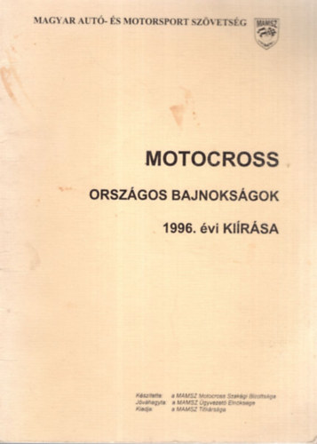 Motocross - Orszgos bajnoksgok 1996. vi kirsa