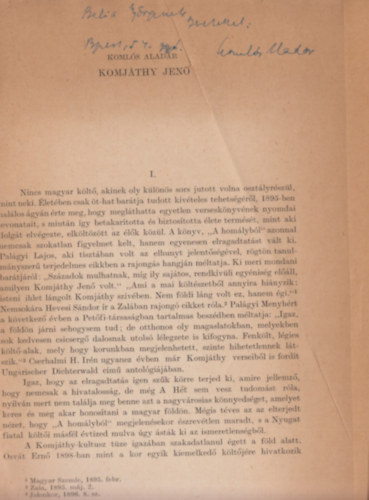 Koml�s Alad�r - Komj�thy Jen� (Dedik�lt)