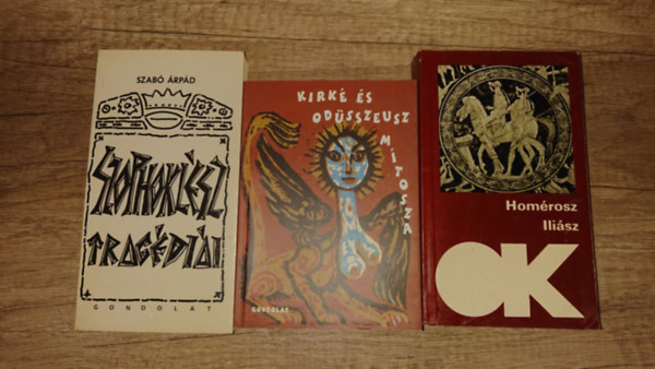 Szabó Árpád Homérosz - 3 könyv a klasszikus görög irodalomból/-ról: Illiász, Kirké és Odusszeusz mítosza, Szophoklész tragédiái