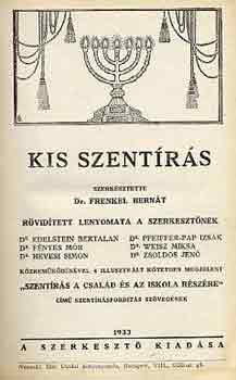Dr. Frenkel Bernt - Kis szentrs