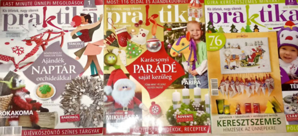 3 db. Praktika Magazin - 2010.nov. - 11. szám, 2010.dec. 12. szám, 2011.jan. 1. szám(szabás-varrás-kötés-hobby-lakásdivat-kézimunka)
