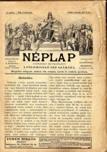 Nplap - Gazdasgi hetikzlny a fldmivel np szmra 1900. 1-50 szm